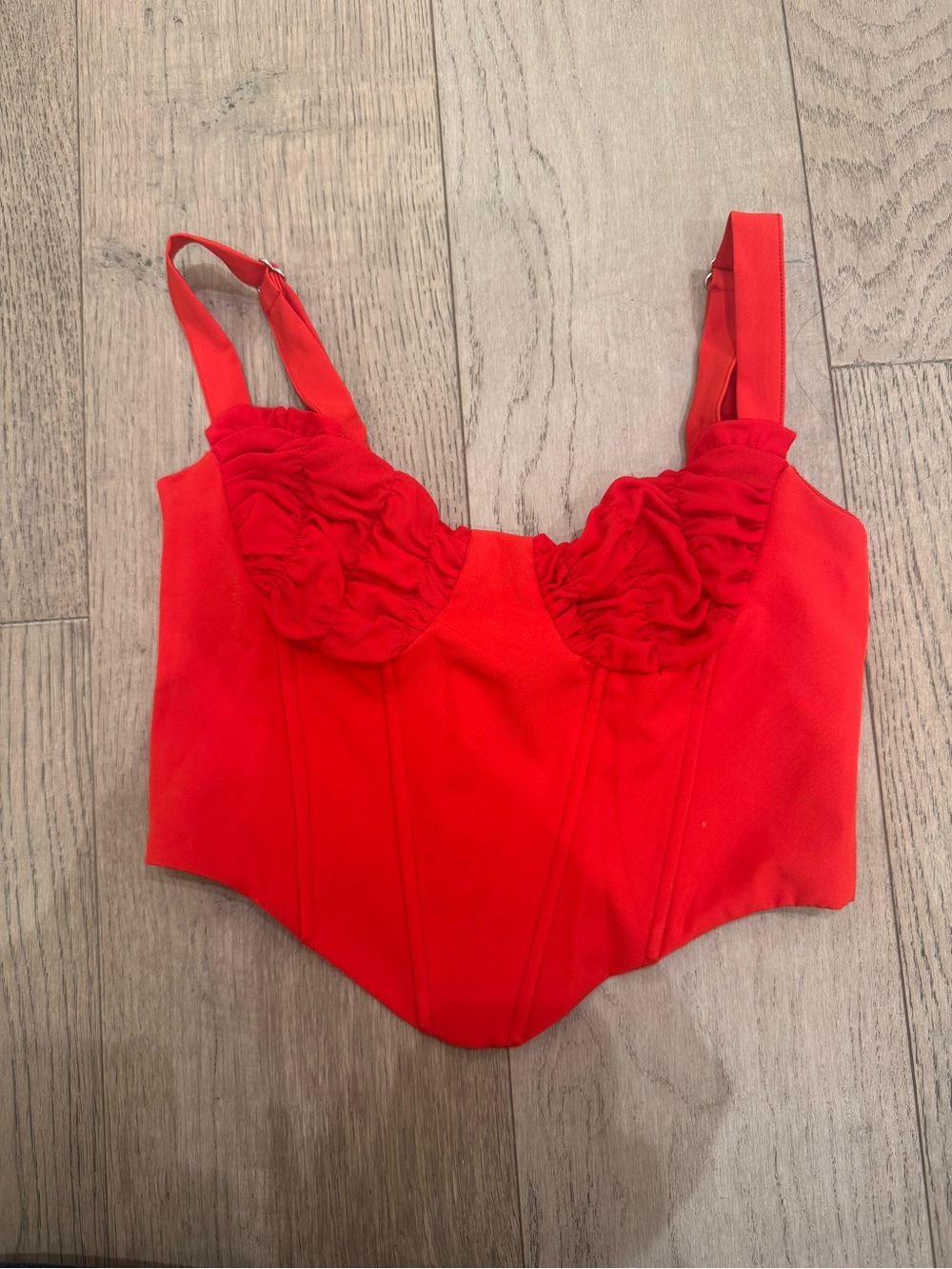 White Fox Boutique Red Corset Crop Top
